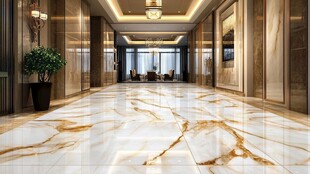 豪华大理石铺就的大气走廊