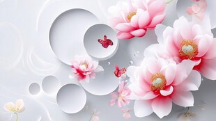 梦幻荷花与灵动蝴蝶之景