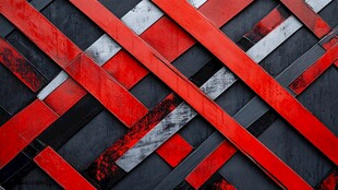 红黑交错几何纹理背景图