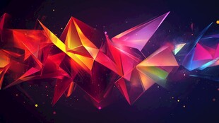 炫彩几何图形动感背景