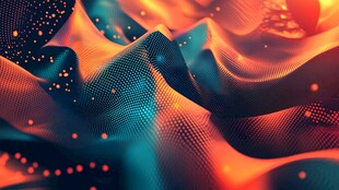 动感炫彩流体波纹背景图