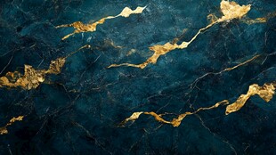 蓝金大理石纹理背景