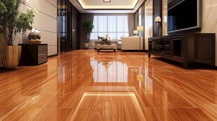 现代简约风客厅木地板展示