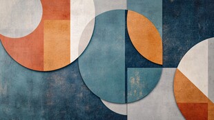 几何拼接抽象艺术背景图