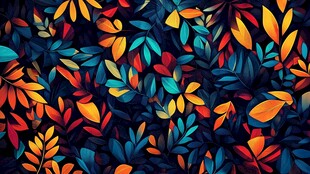 缤纷秋叶图案背景设计