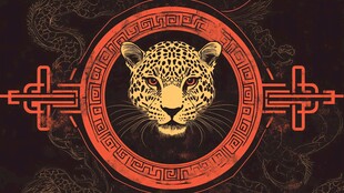 中式豹纹图腾创意设计