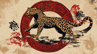 中式豹纹图腾 古韵十足