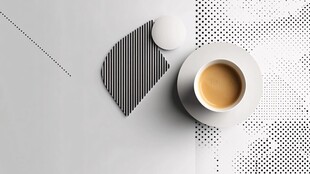 简约风咖啡静物桌面