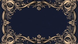 华丽金色复古装饰边框
