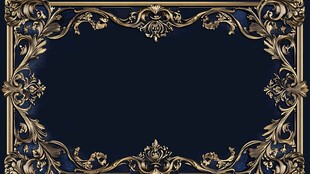华丽金色边框装饰图案
