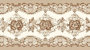 复古花卉边框图案设计