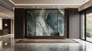 奢华大理石客厅背景墙