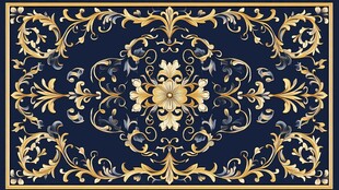 古典奢华金色花纹装饰图案