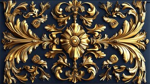 华丽金色复古雕花装饰