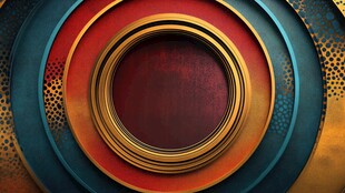 多彩环形背景图案设计