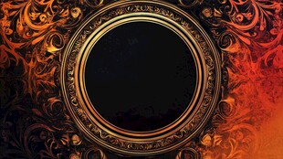 华丽复古风圆形装饰图案