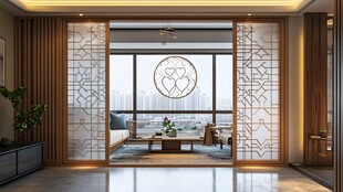 中式雅致客厅与隔断之美