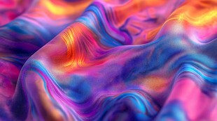 梦幻炫彩流动纹理布料
