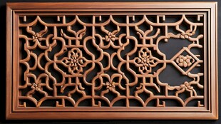 中式木雕窗棂精美图案