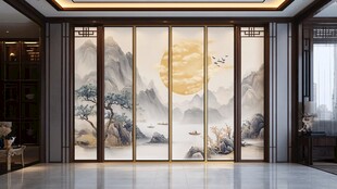 中式山水屏风 尽显典雅韵味