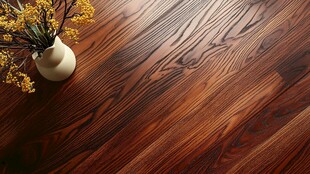 实木地板上的雅致花瓶装饰
