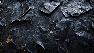 黑色岩石纹理特写
