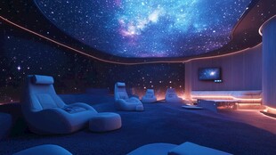 梦幻星空主题影音休闲室