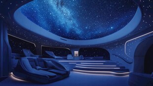 梦幻星空观影室场景设计