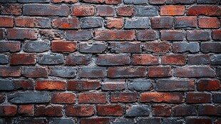 复古红砖墙面纹理特写