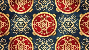 中式古典花纹背景图案