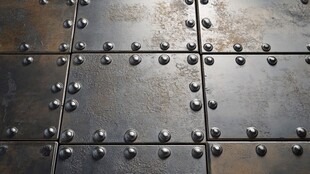 金属铆钉拼接复古钢板