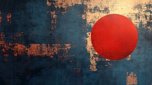 抽象红圆背景艺术画面