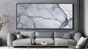 现代简约风客厅大理石挂画