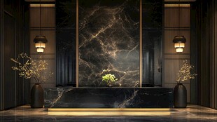 现代奢华大理石玄关设计