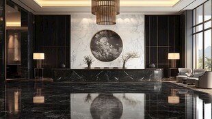 现代中式风格豪华大堂空间