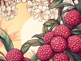 荔枝繁花图
