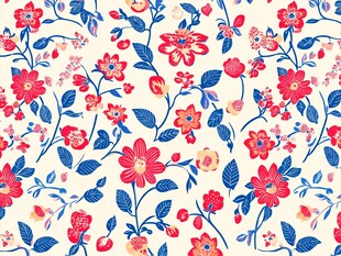 复古花卉图案背景设计