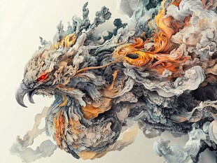 奇幻风暴中的威猛神兽