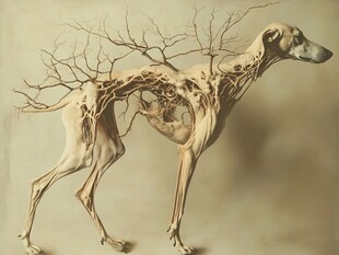 奇幻树状猎犬艺术形象