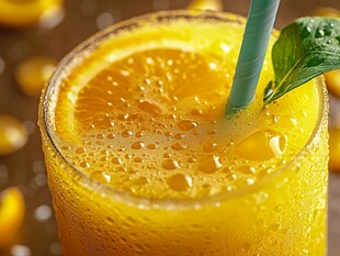 鲜榨橙汁 一口满满的维C活力