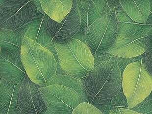 翠绿叶片无缝拼接图案