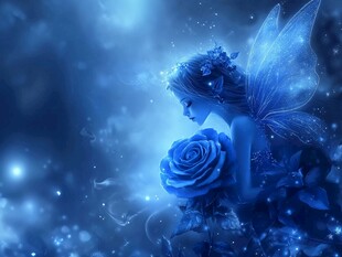 梦幻蓝调花仙子