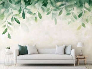 清新绿叶客厅温馨场景