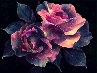 梦幻炫彩双生玫瑰