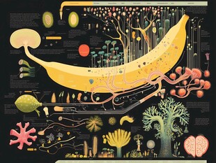 香蕉微观世界奇幻图景