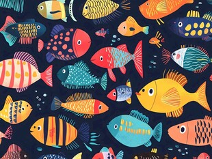 多彩鱼儿畅游的梦幻海洋