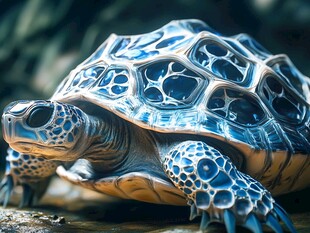 奇幻蓝纹龟 独特纹理之美