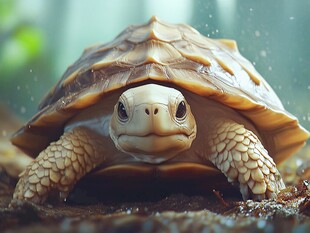 呆萌乌龟 自然中的可爱生灵