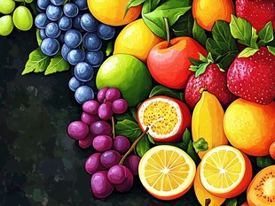 缤纷多彩的水果大集合