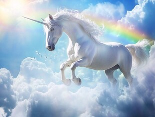 云端独角兽踏虹飞舞